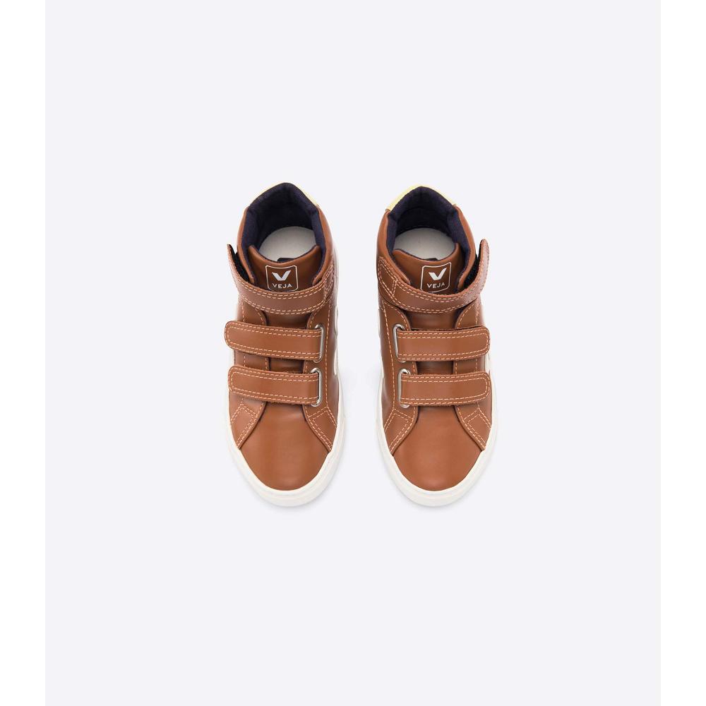 Veja ESPLAR MID LEATHER Hoog Kinderen Koffie | BE 678AHK